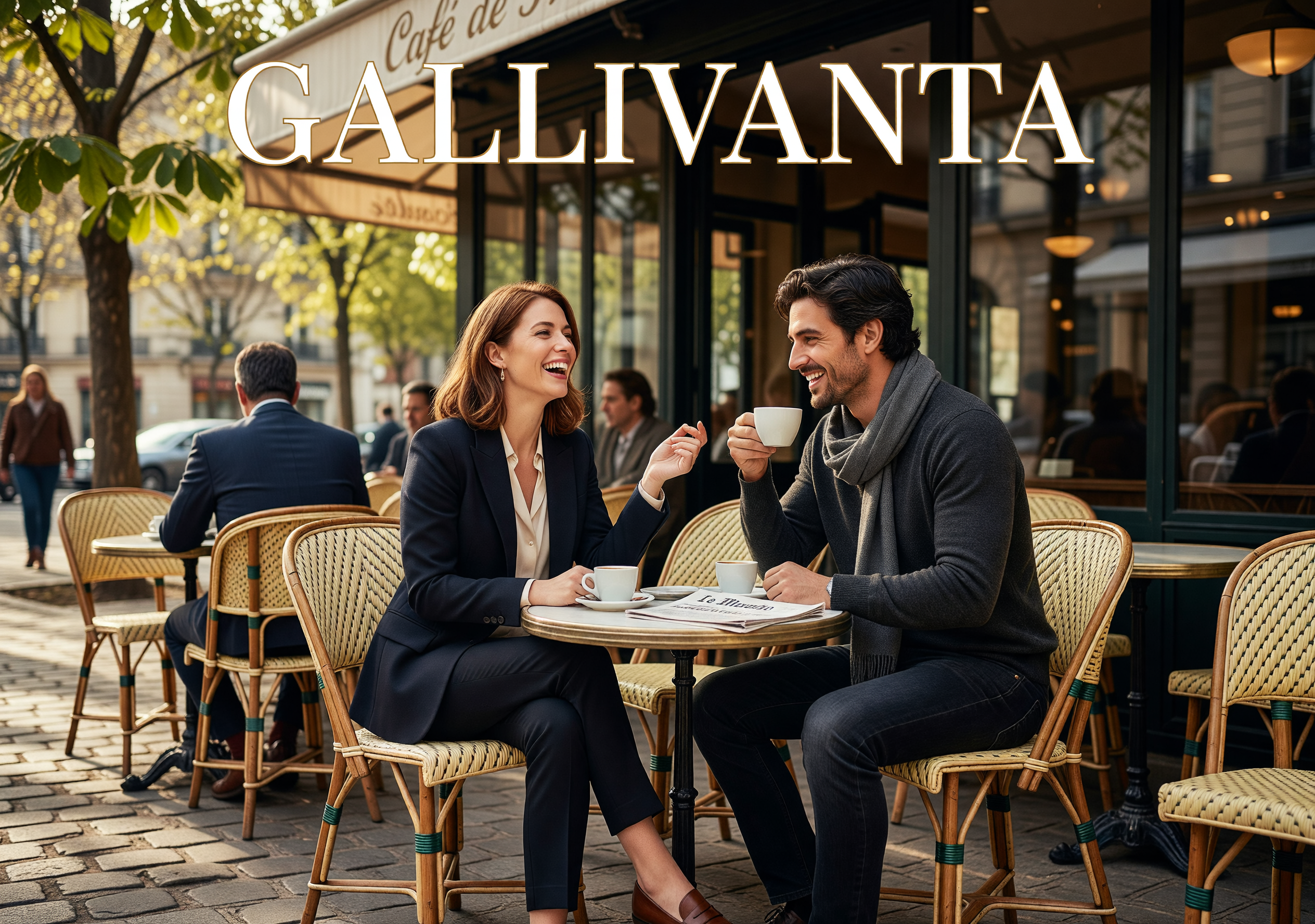 Stylish Marais café and street scene for a flirtatious Paris date