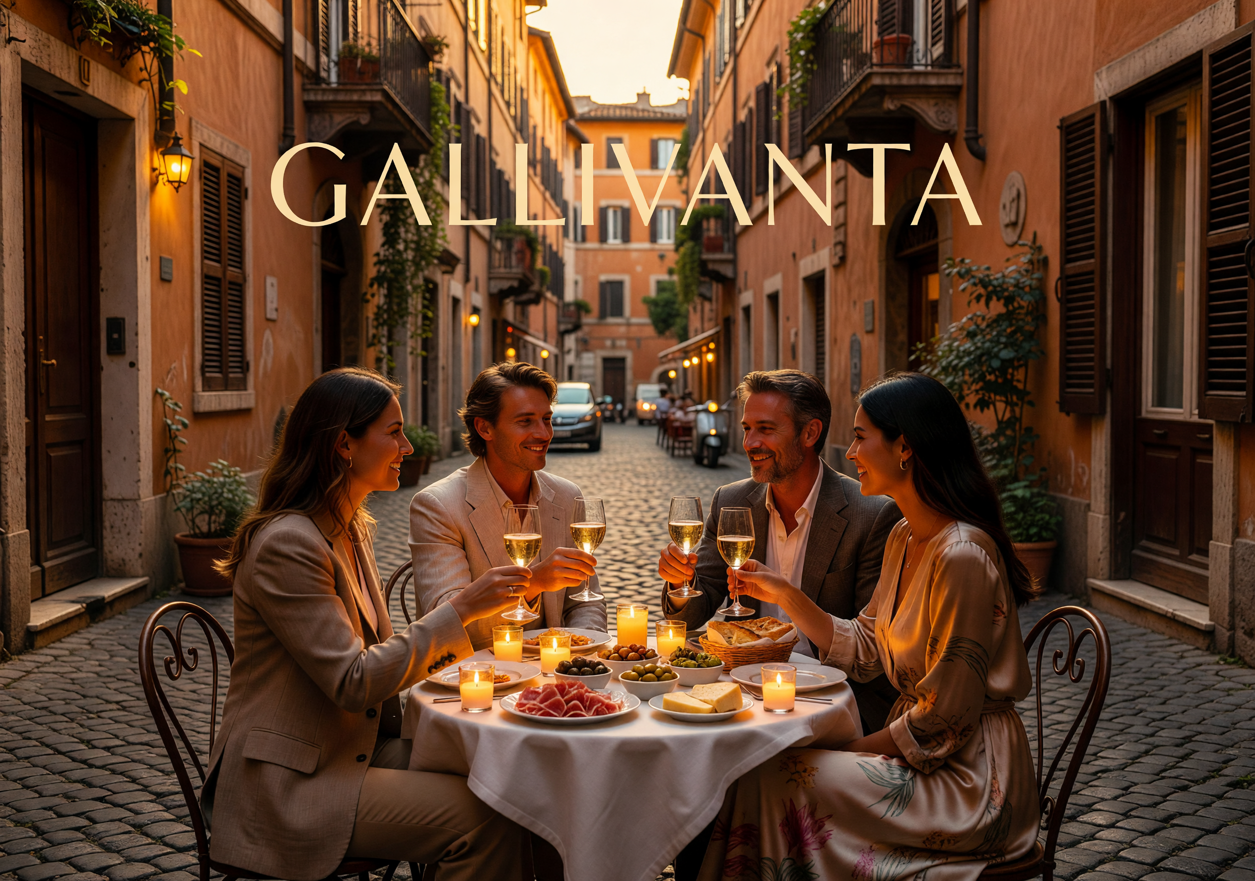 Rome travel romance scene