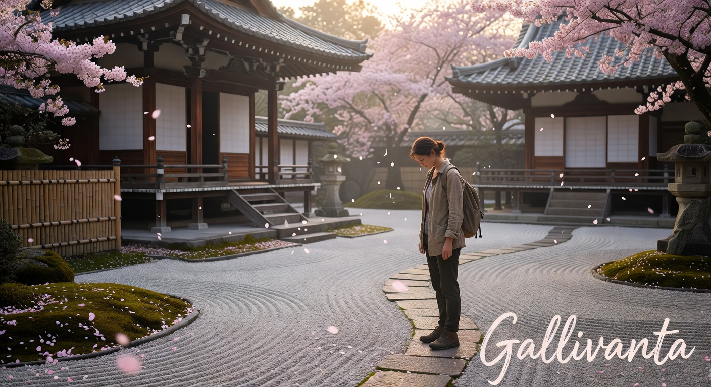 Solo woman at a serene Japanese temple garden in Tokyo — best solo travel destinations 2026