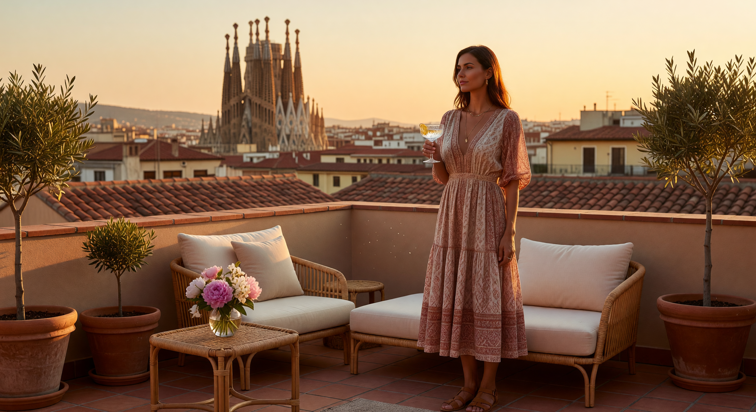 Barcelona solo date spots rooftop view at golden hour