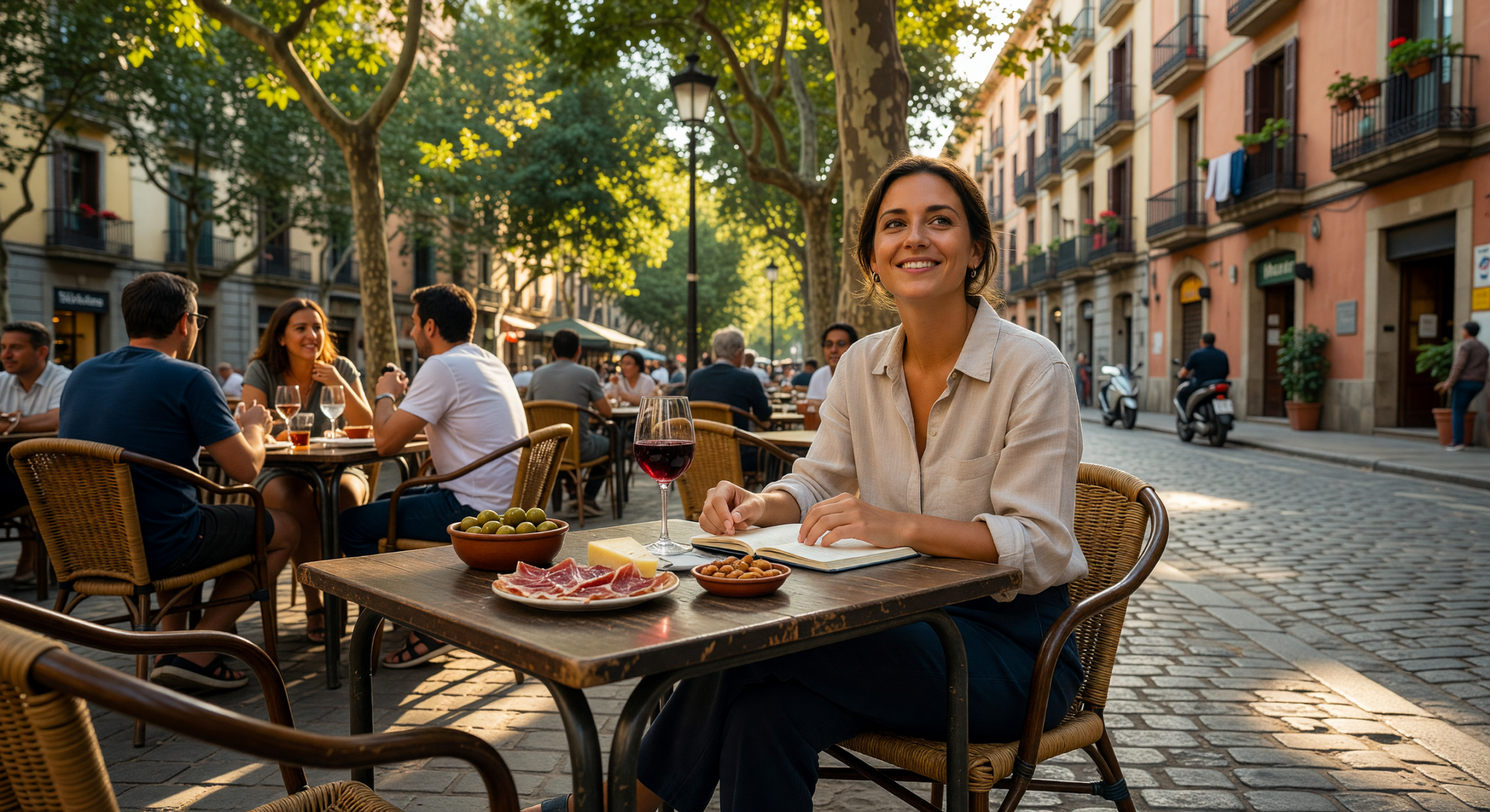 Gracia vermouth hour solo date in Barcelona