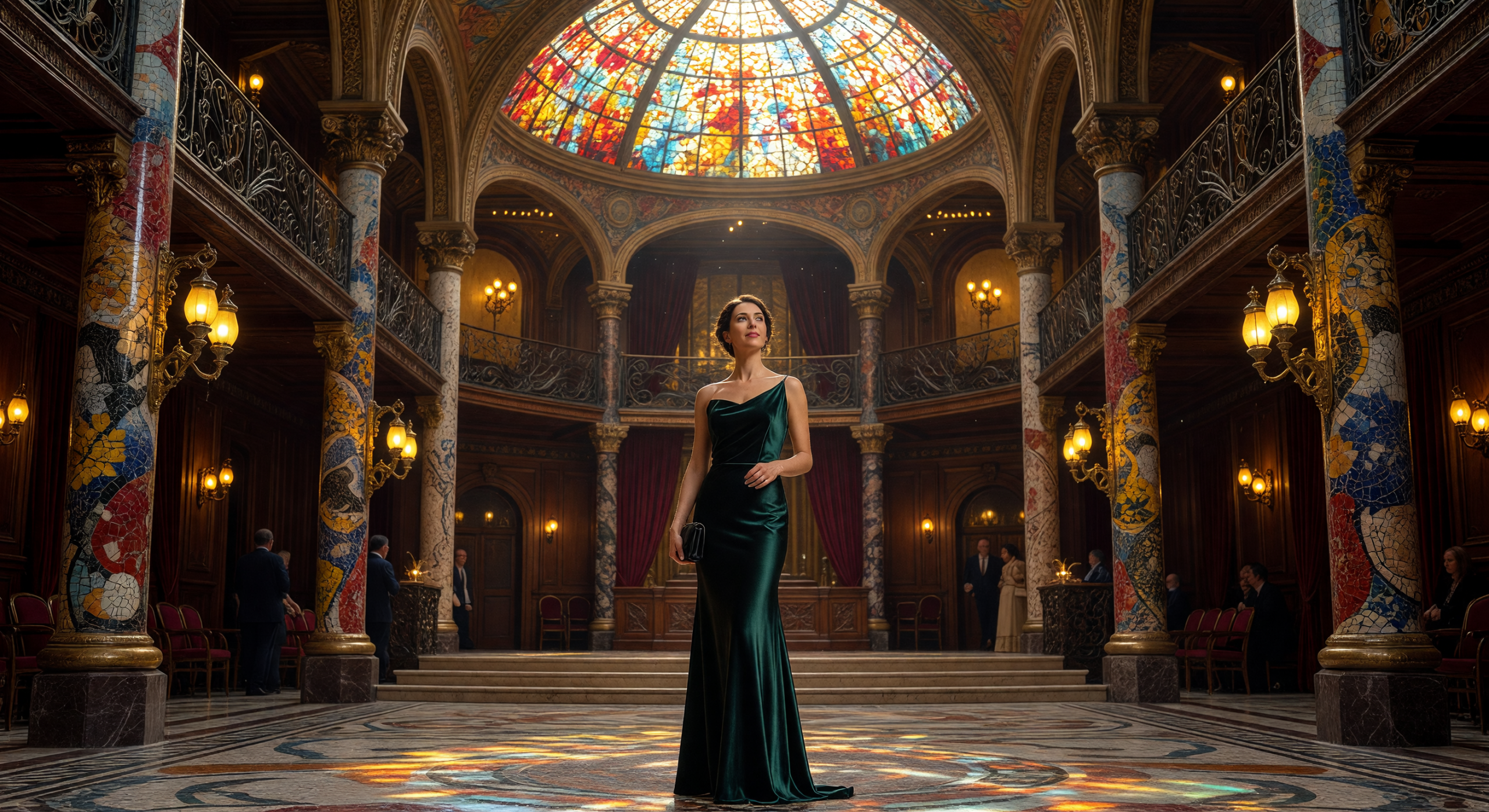 Palau de la Musica Catalana solo night in Barcelona