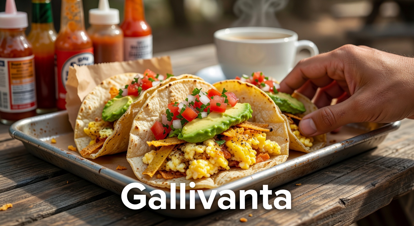 Fresh migas breakfast tacos from Veracruz All Natural in Austin.