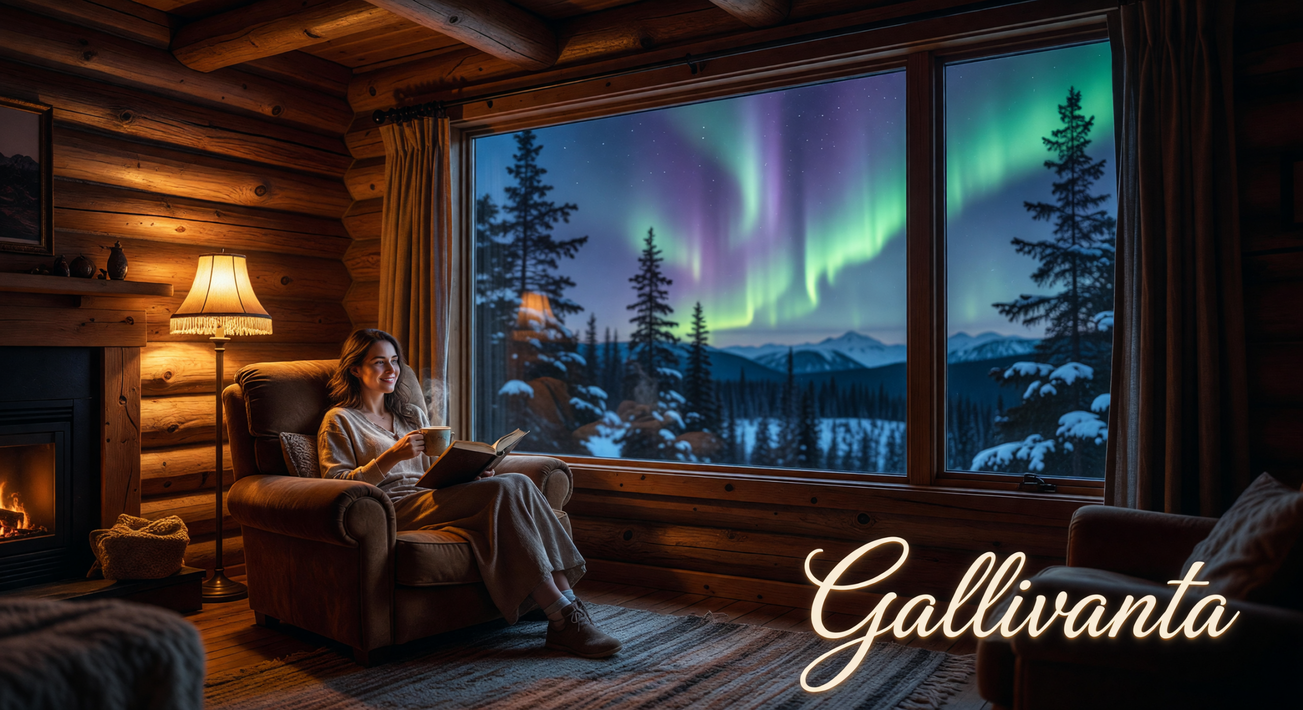 Romantic solo travel destination with Gallivanta branding