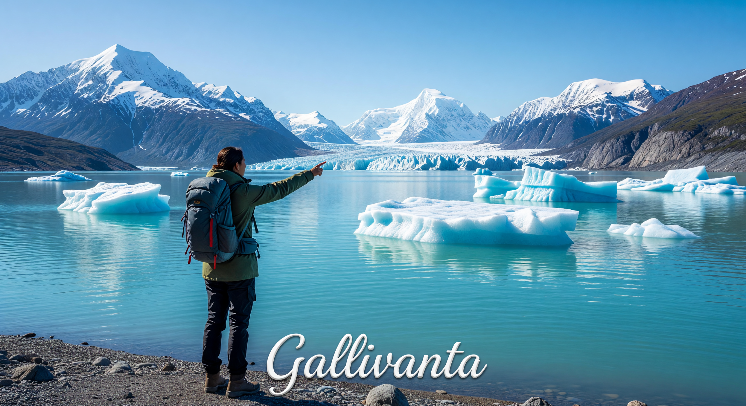 Romantic solo travel destination with Gallivanta branding