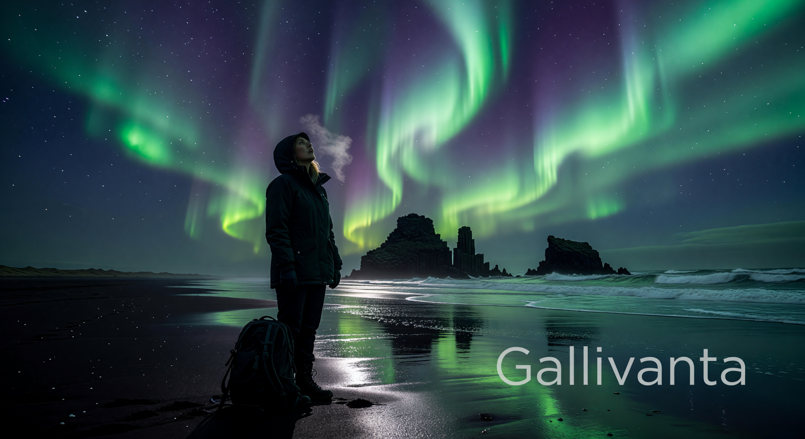 7 Safest Solo Travel Destinations for 2026: Tested by Real Travelers 1 Solo traveler in Iceland under the northern lights with Gallivanta branding.