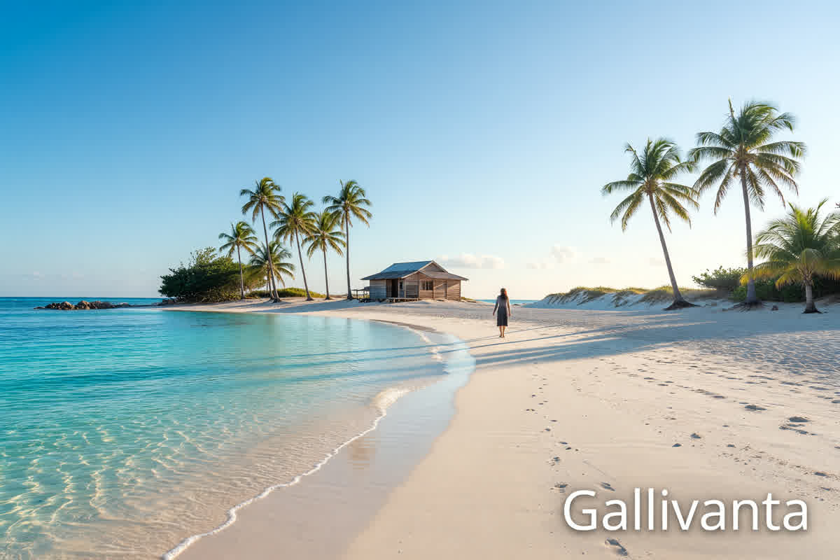 Solo traveler walking a turquoise beach in Okinawa, Japan's tropical island paradise