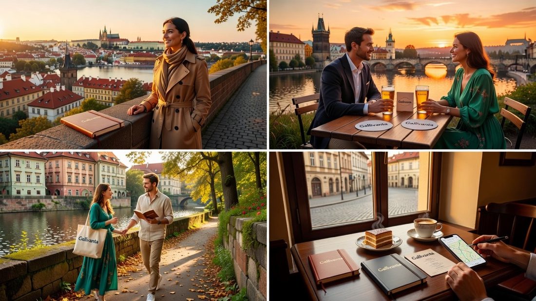 Kampa Island walking date in Prague with Gallivanta travel dating atmosphere.